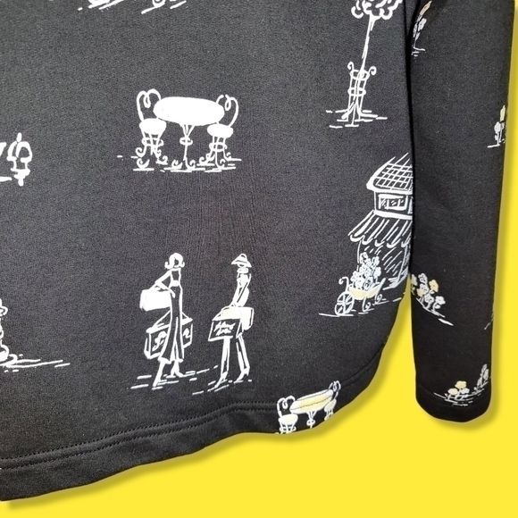 𝅺CITY Scene Jacket Coat Black Petite Large Walking Dog Café Koret T42 - Picture 5 of 8